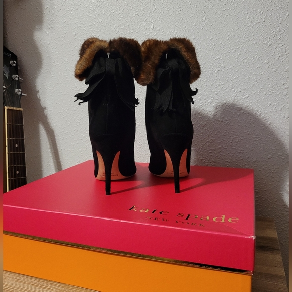 Kate Spade Suede fur heeled booties - Picture 3 of 8